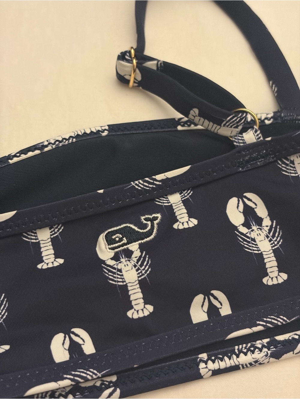 Vineyard Vines NWT Navy Lobster 🦞 girls bikini swim top size 4